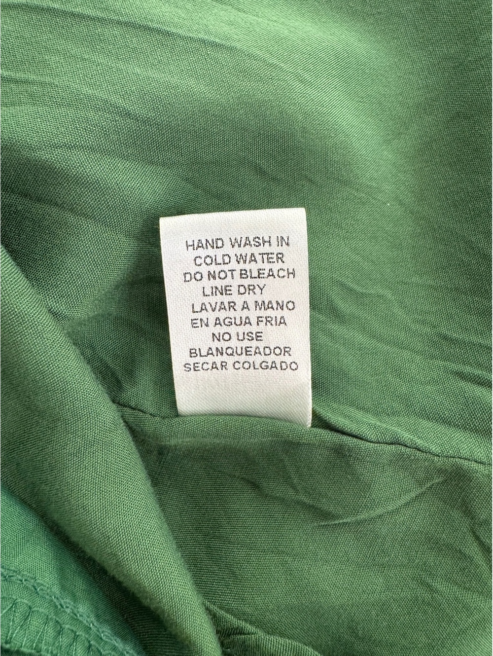 Entro Green Tie Shoulder Drop Waist Mini Dress Size Large - Picture 7 of 7